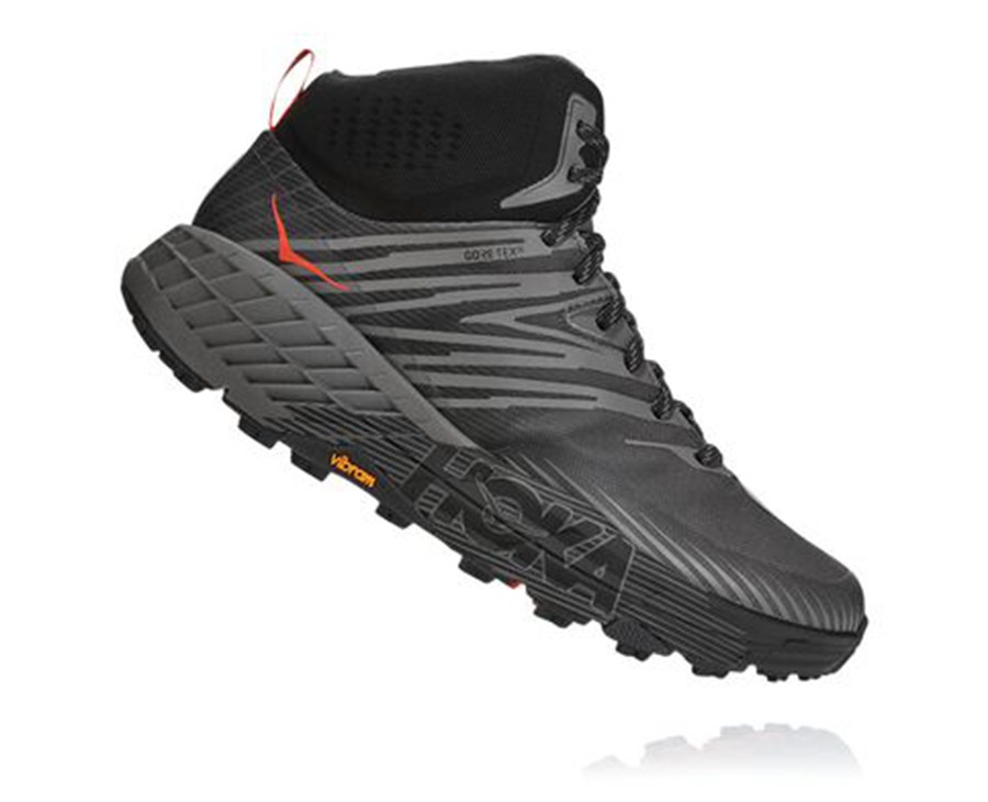 Hoka One One Trailove Tenisky Panske Čierne - Speedgoat Mid GORE-TEX 2 - 25704-LZKE